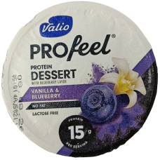 Протеїновий десерт без лактози зі смаком ваніль-чорниця Valio 175g