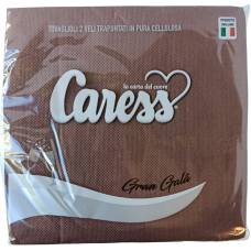 Серветки коричневі Caress