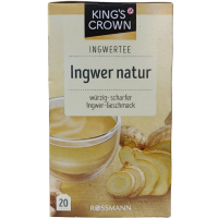 Імбирний чай в пакетиках Ingwer Natur Rossmann King`s Crown 40g