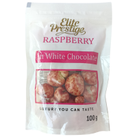 Сублімована малина в білому шоколаді Raspberry in white chocolate Elite Prestige 100g