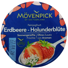 Йогурт зі смаком полуниця-бузина Movenpick 150g
