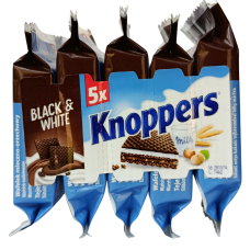 Вафлі Кнопперс з молочною начинкою Black&White Knoppers 5 штук 125g