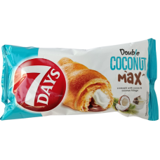Круасан з шоколадно-кокосовою начинкою Double coconut max 7 Days 80g