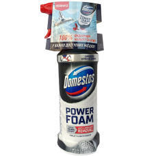 Спрей-піна для миття унітазу, ванної та видалення нальоту Domestos 435ml