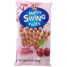 Трубочки вафельні з вишневою начинкою Happy Swing Rolls Flis 150g