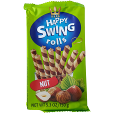 Трубочки вафельні з горіховою начинкою Happy Swing Rolls Flis 150g