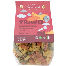 Макарони дитячі з томатом та шпинатом Travel Dalla Costa 250g