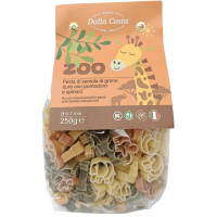Макарони дитячі з томатом та шпинатом Zoo Dalla Costa 250g