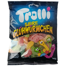 Желейні цукерки Saure Gluhwurmchen Trolli 150g