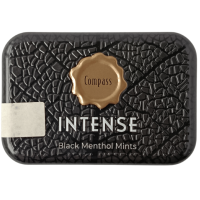Драже освіжаючі з чорним ментолом без цукру Black Mentol Mins Compass Intense 20g