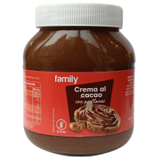 Шоколадна паста без глютену Crema al cacao Family 750g