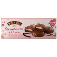 Печиво зі смаком полуниці та вершків в молочному шоколаді Baileys 128g