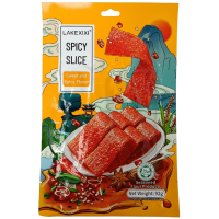 Китайський снек латяо солодко-гострий слайси Spicy slice Lakexixi 92g