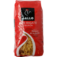 Макарони з твердих сортів пшениці Pipe Rigate Tiburon Gallo 450g