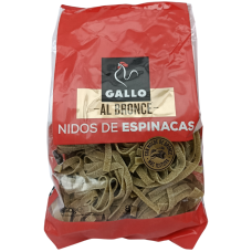 Паста-гнізда з манної пшениці твердих сортів з шпинатом Fettuccine Espinacas Gallo 450g
