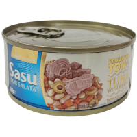 Тунець в соняшниковій олії з квасолею Sasu Ton Salata 160g