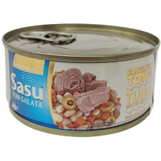 Тунець в соняшниковій олії з квасолею Sasu Ton Salata 160g