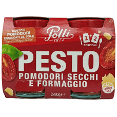 Соус Песто з сушеними томатами  Pesto pomodori secchi e formaggio Polli 2*90g