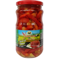 Маринований перець стручковий червоний гострий Pickled hot Peppers Yunus 360g