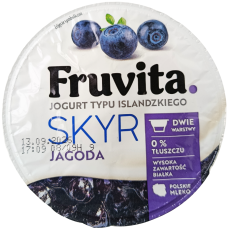 Йогурт зі смаком чорниці Skyr Fruvita 150g