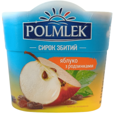 Сирок вершковий з яблуком та родзинками Polmlek 135g