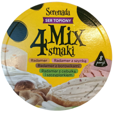 Сир плавлений радамер, радамер з шинкою, з боровиками, з цибулею Serenada 140g