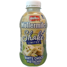 Молочний напій Shake зі смаком білого шоколаду і фісташки Mullermilch 400ml