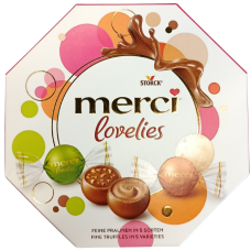 Асорті цукерок в молочному шоколаді Merci Lovelies 185g
