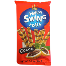 Трубочки вафельні з апельсиновою начинкою Happy Swing Rolls Flis 150g