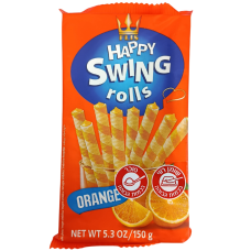 Трубочки вафельні з арахісовою начинкою Happy Swing Rolls Flis 150g