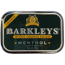 Льодяники з лакрицею та ментолом Menthol Barkleys 16g