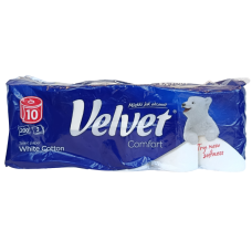 Туалетний папір 10 рулонів comfort Velvet