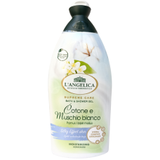Гель для душу котон і білий мускус Cotone e muschio bianco L'angelica 500ml