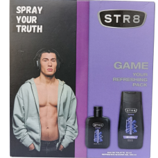 Подарунковий набір для чоловіків гель для душу+туалетна вода Game STR8