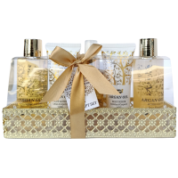 Подарунковий набір для ванни в корзинці Luxury Argan Oil