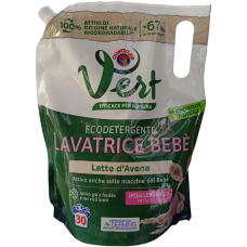 Гель для прання дитячих речей з вівсяним молочком Lavatrice Bebe Vert Chanteclair 30 прань 1200ml