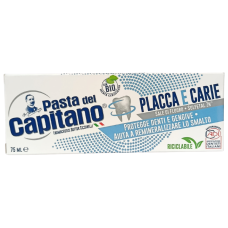 Зубна паста для боротьби з карієсом Placca e Carie Pasta del Capitano 75ml
