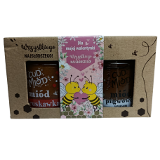 Подарунковий набір меду з айвою та полуницею Sadecki Bartnik 2*250g