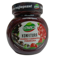 Конфітюр з чорної та червоної смородини Konfitura Lowicz 240g
