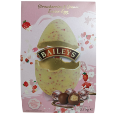 Шокодадне яйце з болого шоколаду з полуницею з цукерками Strawberry&Cream Easter Egg Baileys 225g