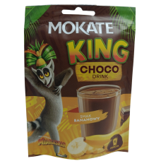 Суміш для приготування шоколадного напою зі смаком банану King choco drink Mokate 27g