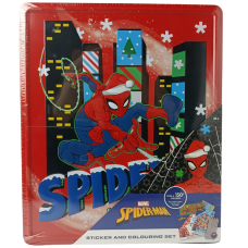 Набір наліпок та розмальовок в ж/б коробці spider-man Marvel