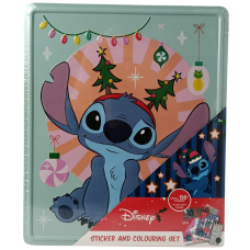 Набір наліпок та розмальовок в ж/б коробці Stitch Disney
