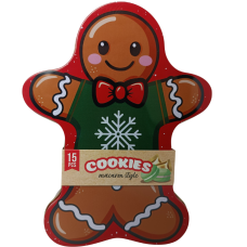 Печиво в жестяній коробці пряниковий чоловік Cookies macaron style Becky`s 92g