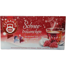 Чай в пакетиках фруктовий з ароматом малини та безе Schnee-traumchen Teekanne 50g