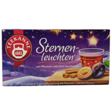 Чай в пакетиках фруктовий з ароматом сливи та кориці Sternen-leuchen Teekanne 50g