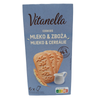 Багатозернове печиво з молоком Cookies Mleko&Zboza Vitanella 6*50g