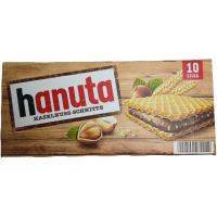 Вафлі Ханута з шоколадно-горіховим кремом Hanuta haselnuss-schnitte Ferrero 10 штук