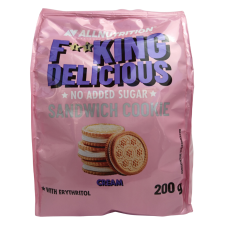 Печиво-сендвіч без цукру з молочним кремом Allnutrition 200g