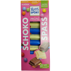Мікс міні-шоколаду Ріттер Спорт Schoko Spass Ritter Sport 150g